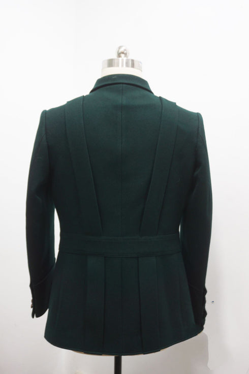 Gothic Green Wool Military-Inspired Dress Coat – Inspired by Men's Dress Coats for Winter Plus Size